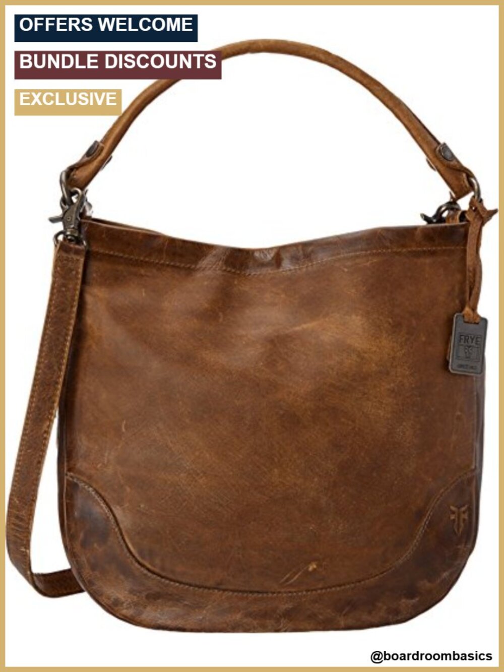 Leather Hobo Bag Adjustable Strap Pockets Everyday Shoulder Crossbody